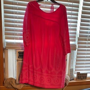 Vibrant Pink Long Sleeve Dress